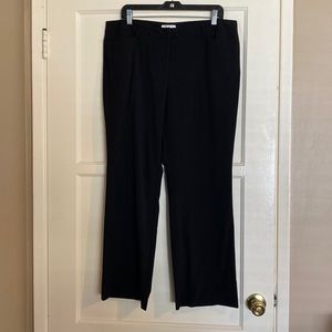 Black straight leg slacks